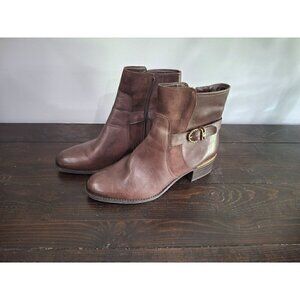 Tamaris Women's Brown Biruta Block Heel Bootie/NWOB, Size 42 (10 US)
